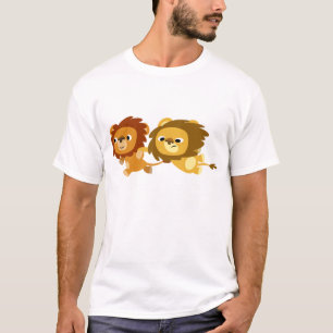Cute Cartoon Lions in a Hurry Children T-Shirt