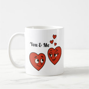 Cute Cartoon Love Hearts Coffee Mug