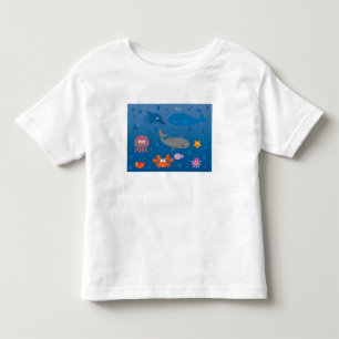 Cute Cartoon Marine Life Toddler T-Shirt