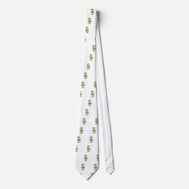 Cute Cartoon Meditating Kappa Tie (Front)