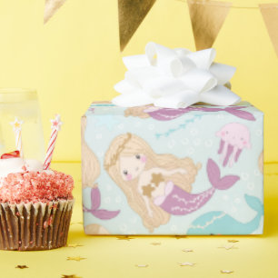 Cute cartoon Mermaid Wrapping Paper