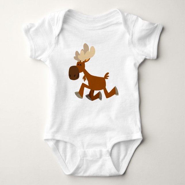 Cute Cartoon Merry Moose Baby Clothing Baby Bodysuit (Front)