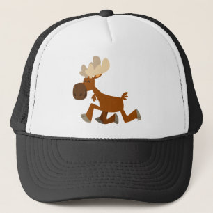 Cute Cartoon Merry Moose Trucker Hat