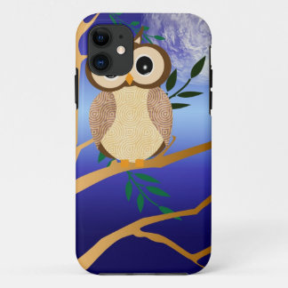 Cute cartoon midnight owl iPhone 11 case