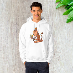 Cute Cartoon Monkey with Banana Funny Animal Hoodie