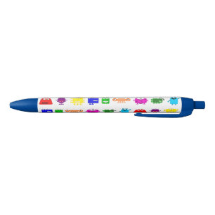 Cute Cartoon Monsters Black Ink Pen