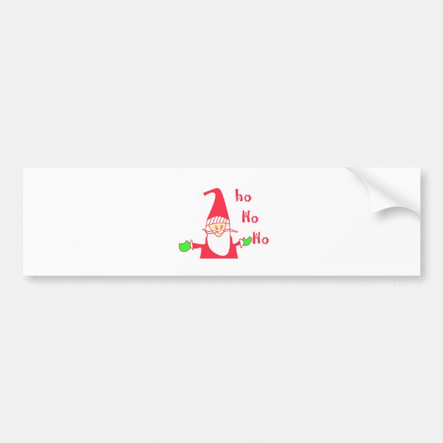 Cute Cartoon Mouse Santa Collection. Bumper Sticker (Front)