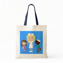 Cute Cartoon Nurse & Kids Customisable