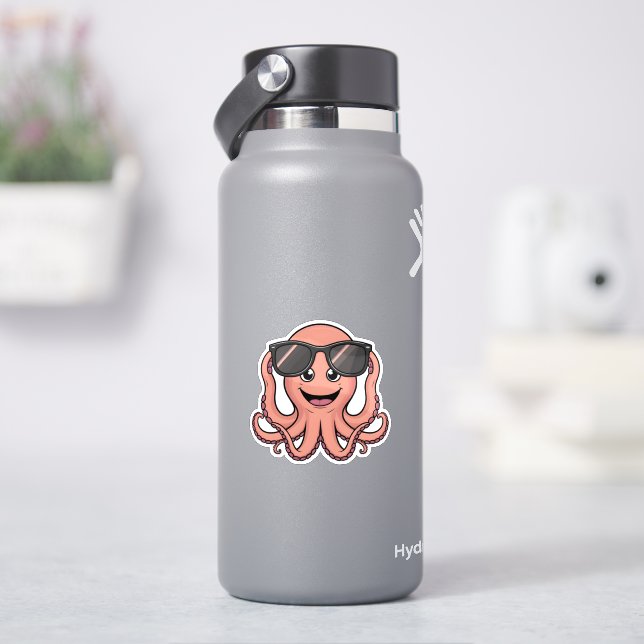Cute Cartoon Octopus Fun with Sunglasses (HydroFlask)
