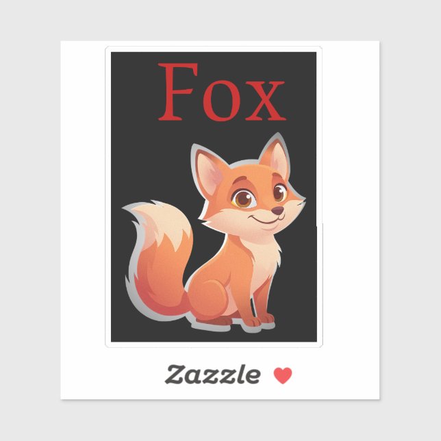 Cute Cartoon Orange FoxBring a touch of wilderness (Sheet)