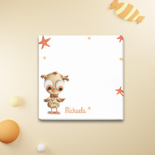 Cute Cartoon Owl Personalised Post-it Notes