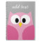 Cute Cartoon Owl - Pink and Grey Custom Name