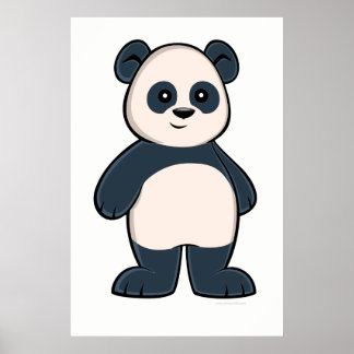 Cute Panda Cartoon Art, Posters & Framed Artwork | Zazzle.com.au
