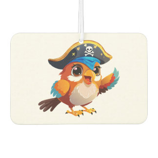 Cute cartoon parrot pirate car air freshener