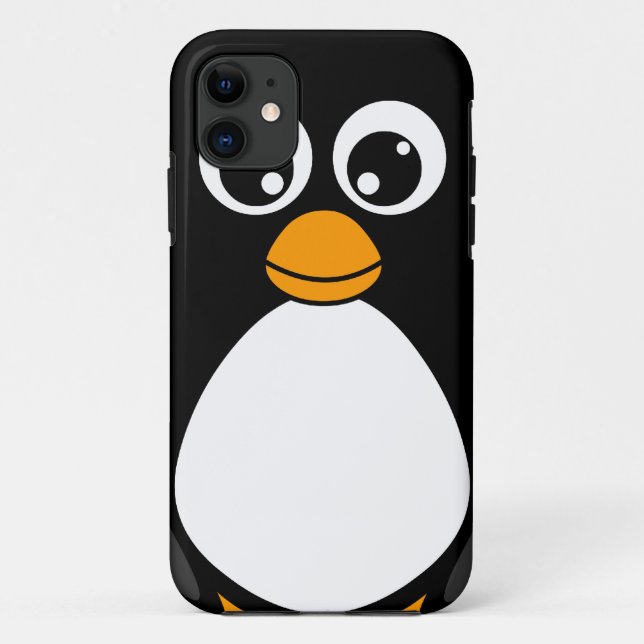Cute Cartoon Penguin Black and White Case-Mate iPhone Case (Back)