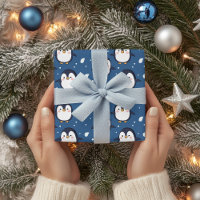 Cute Cartoon Penguin Face Pattern
