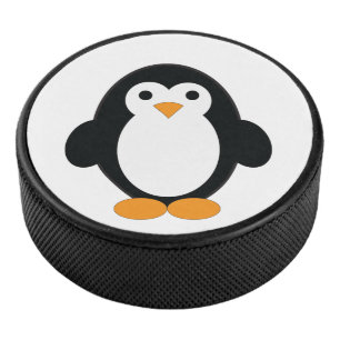 Cute Cartoon Penguin Hockey Puck