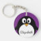cute cartoon penguin purple