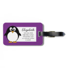 cute cartoon penguin purple