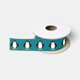 Cute Cartoon Penguin Satin Ribbon