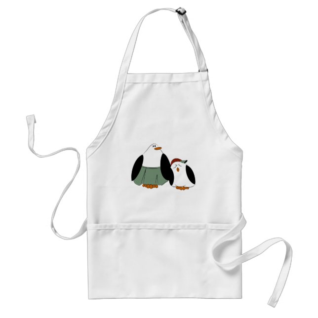 Cute Cartoon Penguins Standard Apron (Front)