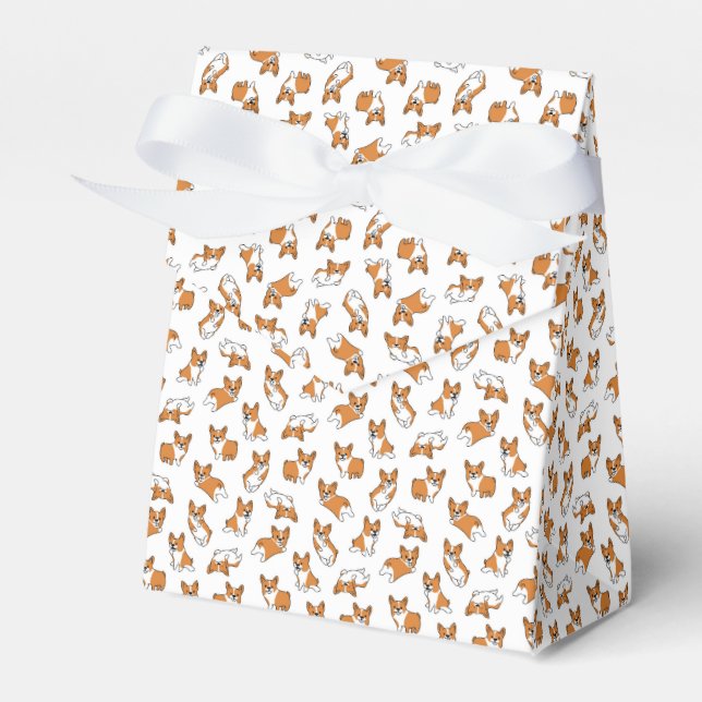 cute cartoon pet dog corgis pattern favour box (Front Side)