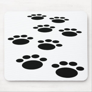 Cute Cartoon Pet Paw Trail Mouse Pad
