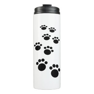 Cute Cartoon Pet Paw Trail Thermal Tumbler