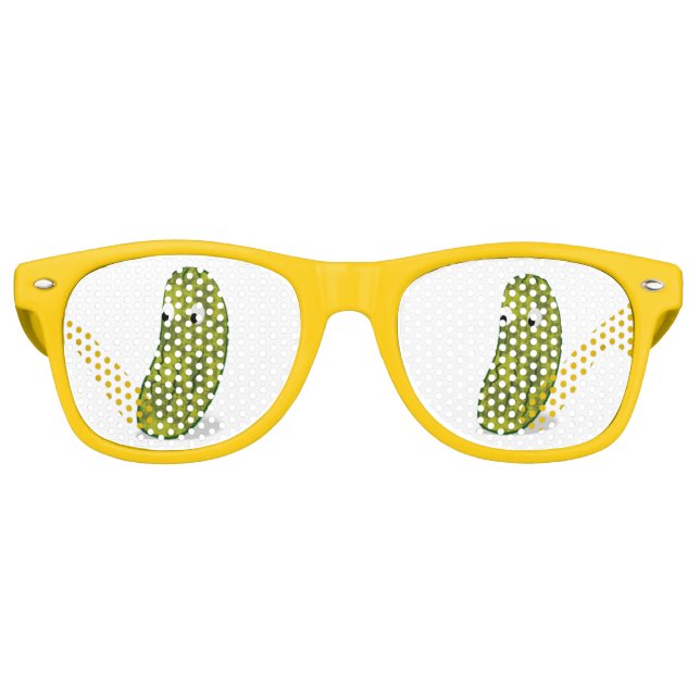 Cute Cartoon Pickle Drawing Retro Sunglasses (Front)