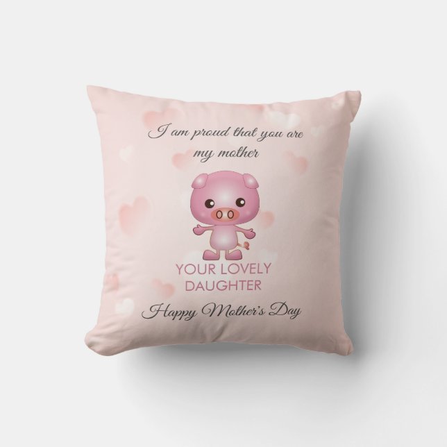Cute Cartoon Pig Cushion (Front)