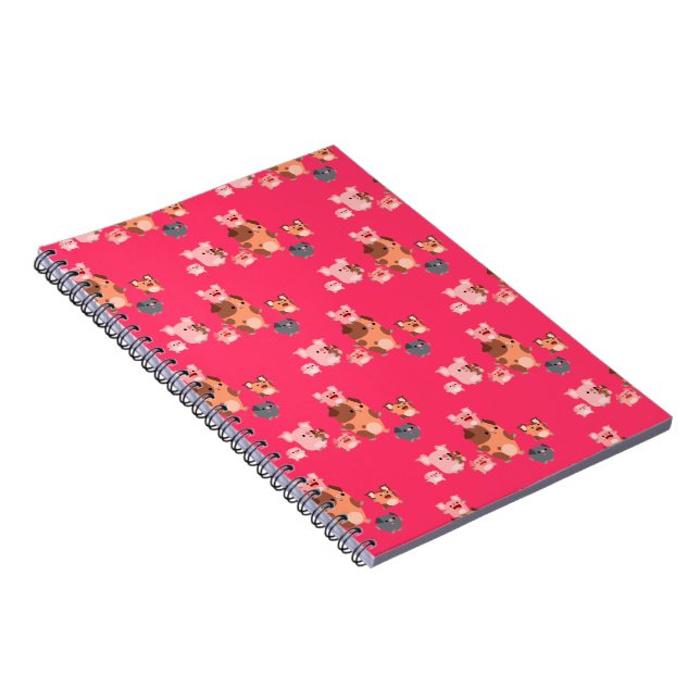 Cute Cartoon Pig Family Notebook (Right Side)