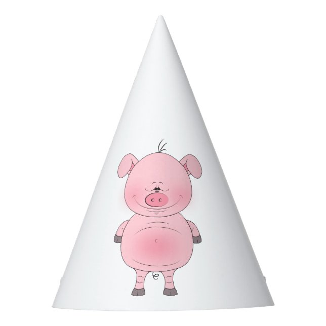 Cute Cartoon Pig Party Hat (Front)