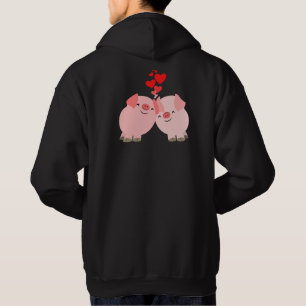 Cute Cartoon Pigs in Love Hoodie