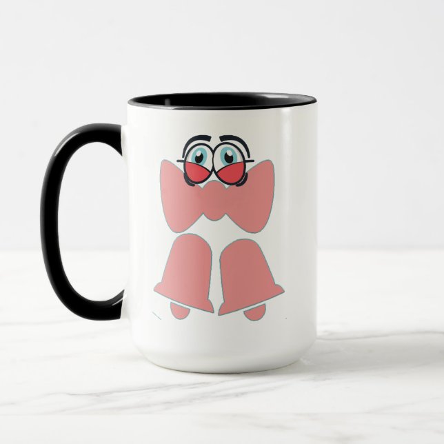 Cute Cartoon Pink Bow Mug (Left)