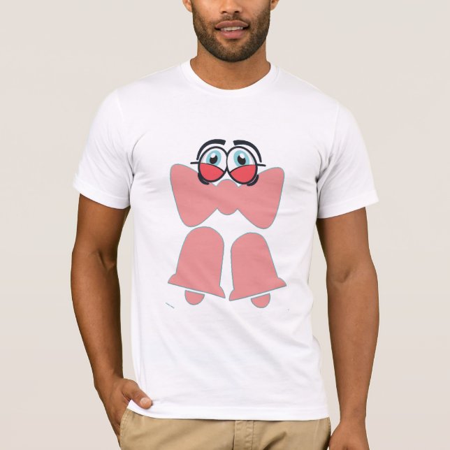 Cute Cartoon Pink Bow T-Shirt (Front)