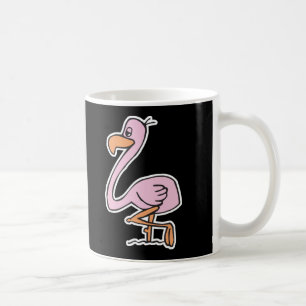 cute cartoon pink flamingo coffee mug