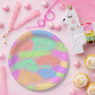 CUTE CARTOON PINK GENONE KEYCHAIN PAPER PLATES
