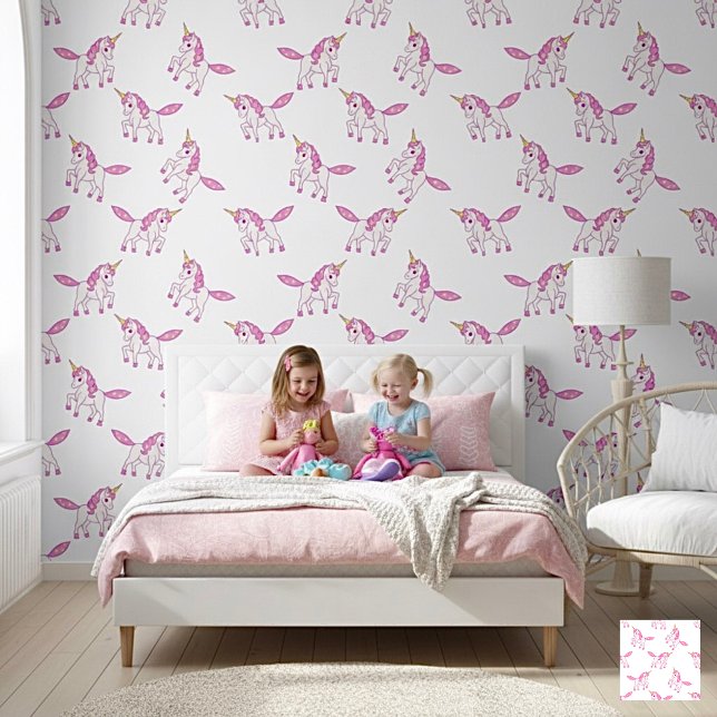 Cute Cartoon Pink Unicorn Wallpaper (Creator Uploaded)