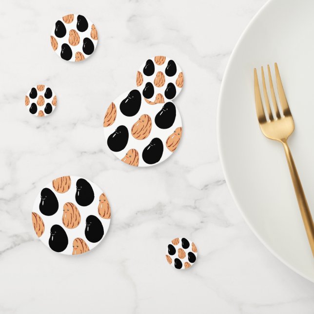 Cute Cartoon Pinto and Black Beans  Confetti (Group)