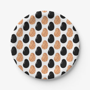 Cute Cartoon Pinto and Black Beans  Paper Plate