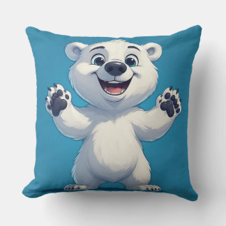 Cute Cartoon Polar Bear Character  Cushion
