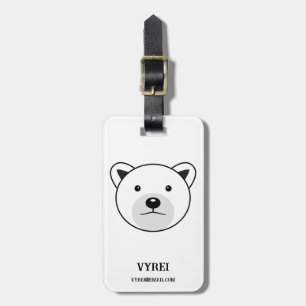 Cute Cartoon Polar Bear Luggage Tag