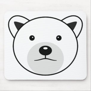 Cute Cartoon Polar Bear Mouse Pad
