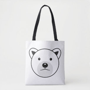 Cute Cartoon Polar Bear Tote Bag