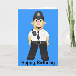 Cute Cartoon Policeman Card