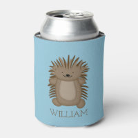 Cute Cartoon Porcupine with Your Name or Text