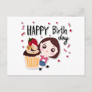 Cute cartoon Postcards Birthday