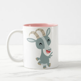 Cute Cartoon Prancing Goat Mug