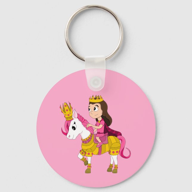 Cute cartoon princess  key ring (Front)