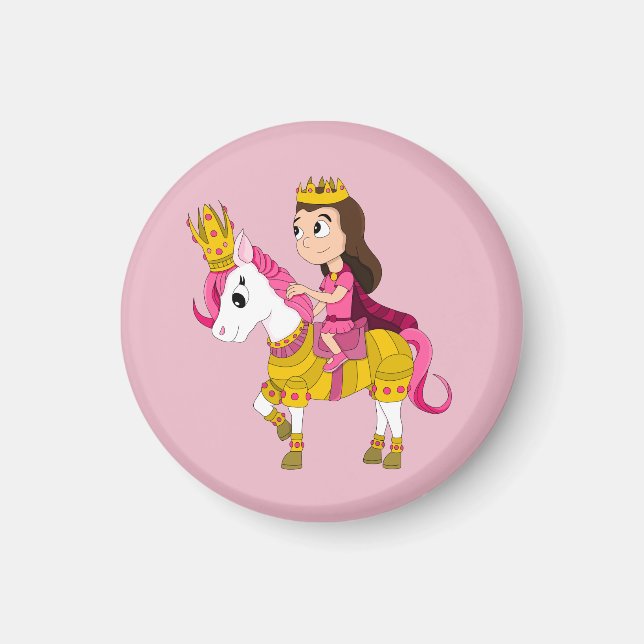 Cute cartoon princess magnet (Front)